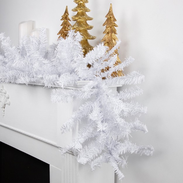 White Canadian Pine Artificial Christmas Garland Unlit