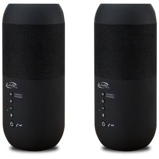 iLive Indoor Outdoor IPX6 Waterproof Bluetooth Wireless Speakers with Removable Stakes in Black (Set of 2) ISBW240BDL