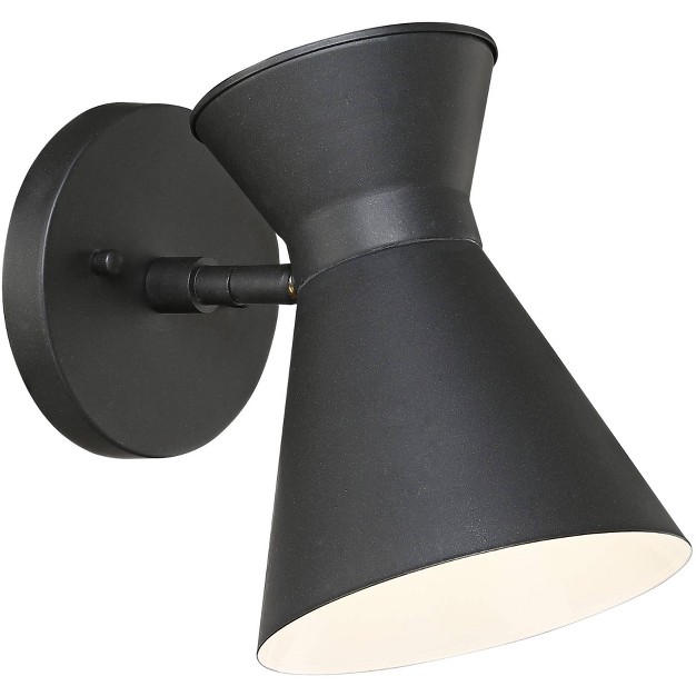 High Modern Outdoor Wall Light Fixture Mount Porch House Exterior Outside Led Bulb Swivel Weatherproof Black Metal Deck