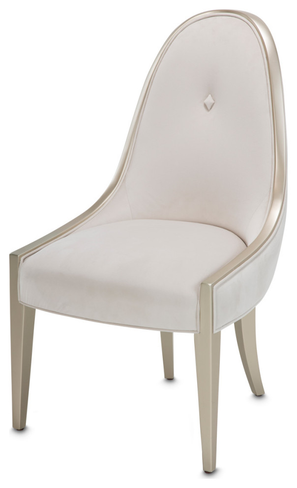 London Place Dining Side Chair   Creamy Pearl   Contemporary   Dining Chairs   by Michael Amini  Houzz