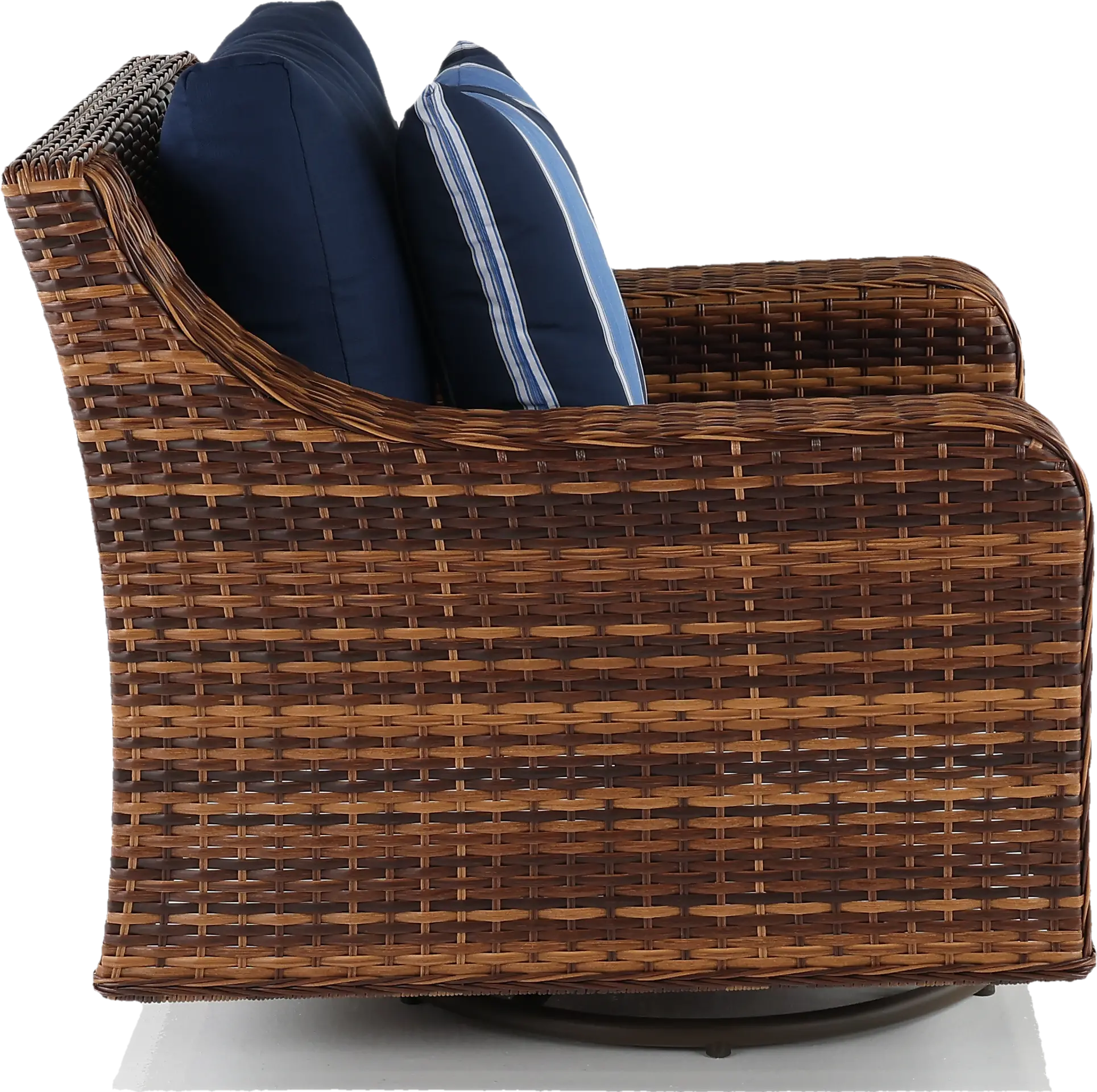 Tortola Swivel Navy Outdoor Patio Wicker Chair