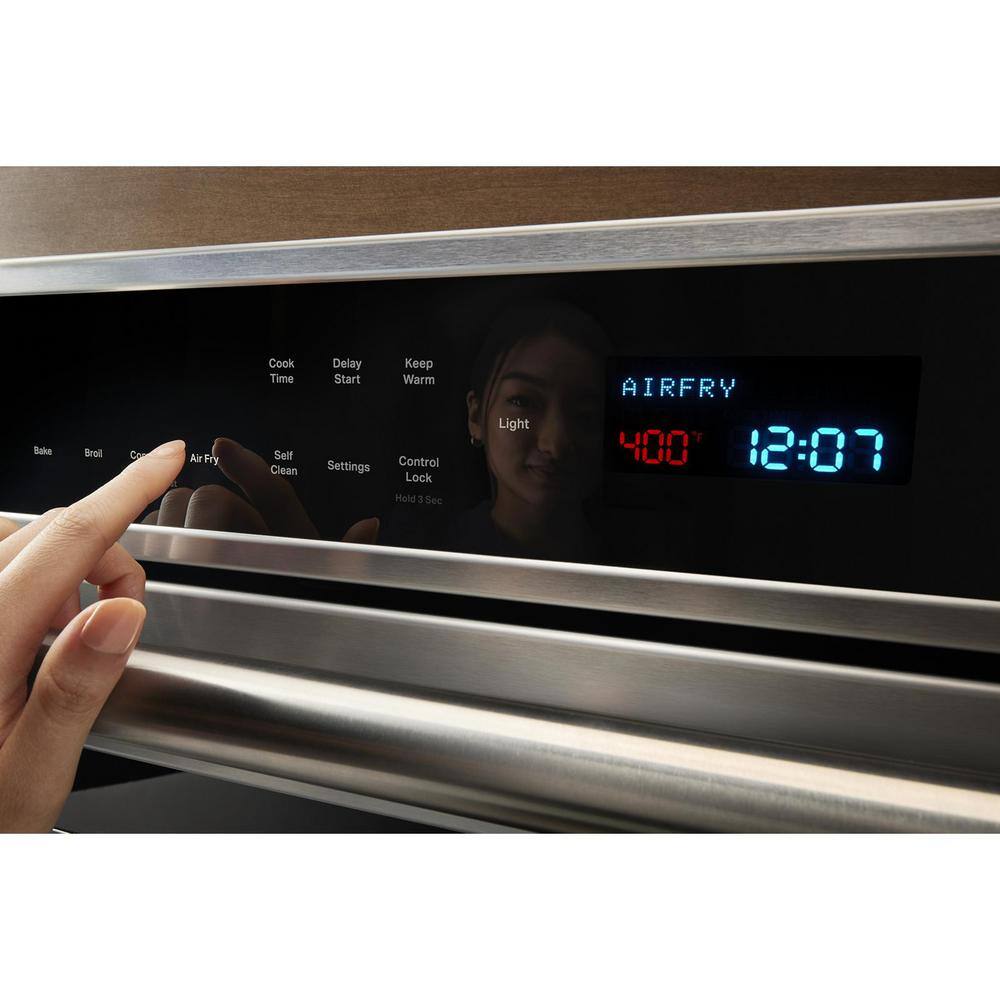 Maytag 30 in. Single Electric Wall Oven with Convection Self-Cleaning in Fingerprint Resistant Stainless Steel MOES6030LZ