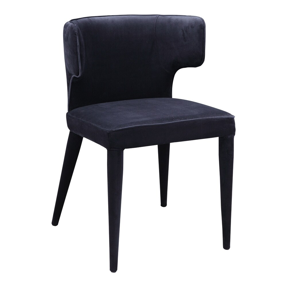 Aurelle Home Black Modern Hour Glass Dining Chair