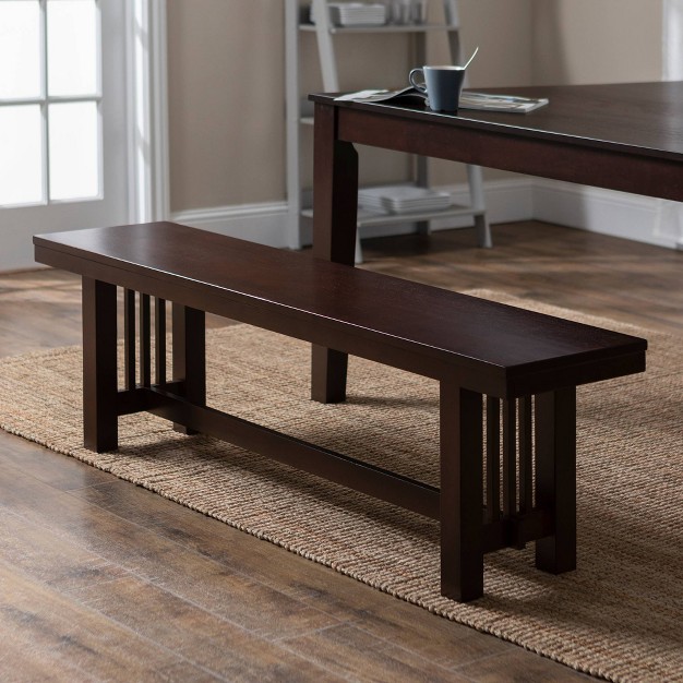 Cappuccino Wood Kitchen Dining Bench Saracina Home