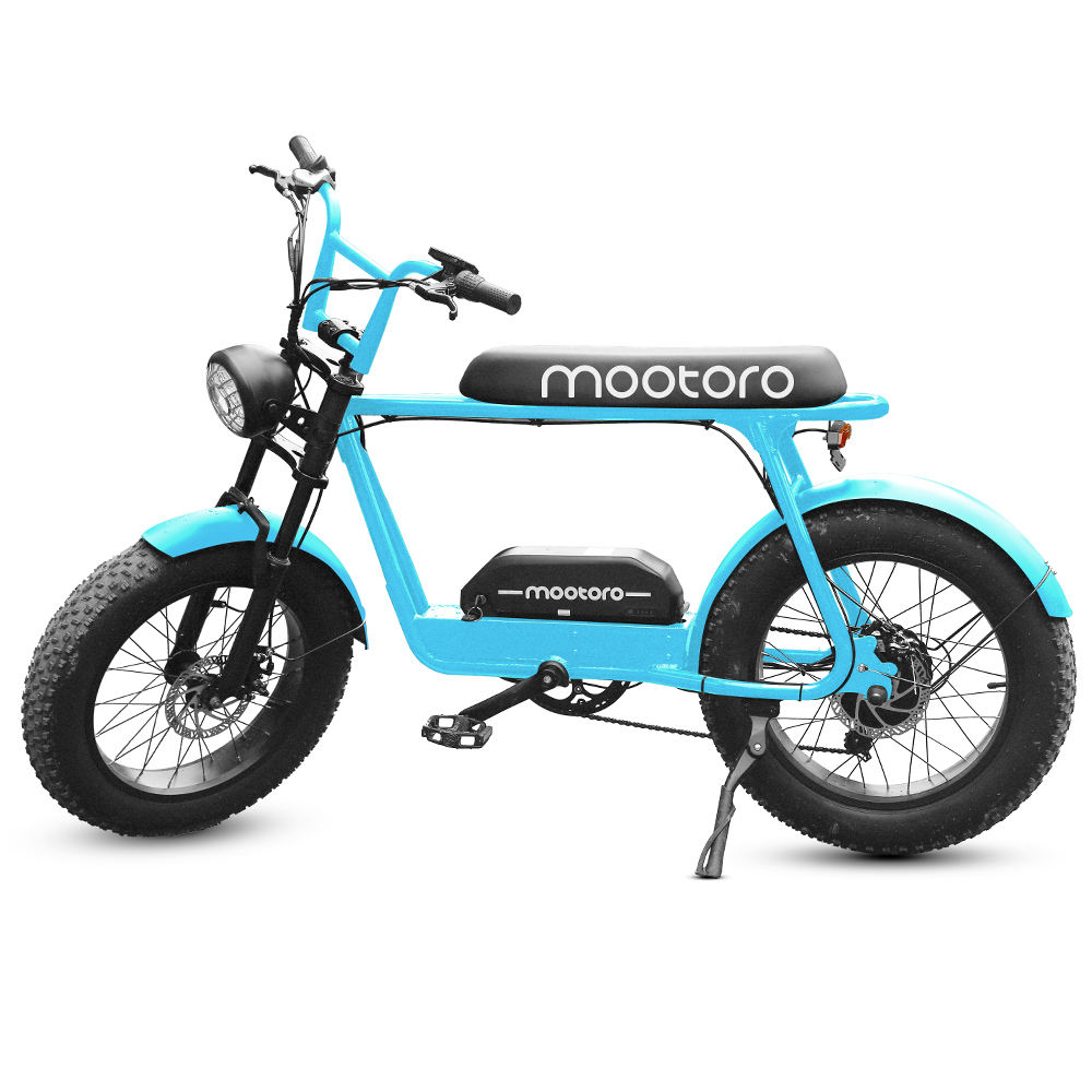 MOOTORO 2022 new design ce 500W rear hub motor 20 inch vintage e bike electric fat tire bike with rear seat electric cycle