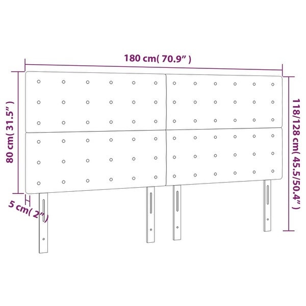 vidaXL LED Headboard Black 39.4