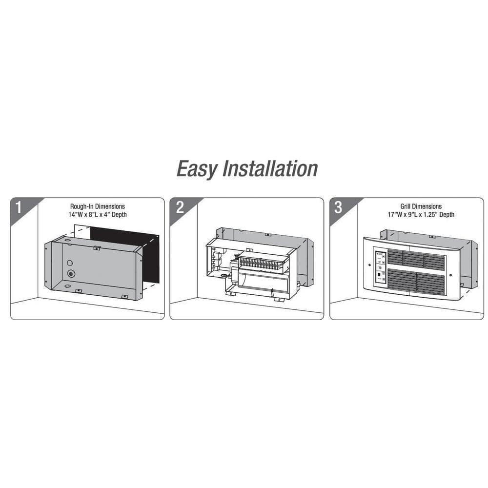 KING PX Eco 240Volt 1750Watt Electric Wall Heater in Almondine