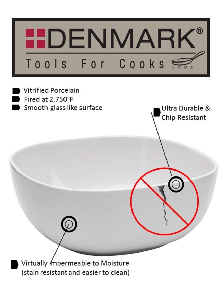 Denmark Tools for Cooks 3 Piece White Soft Square Serving Bowls