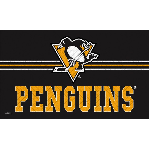 Embossed Mat Cross Hatch Pittsburgh Penguins