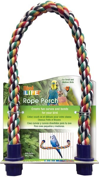 Bird Life Rope Bird Perch， 21-in