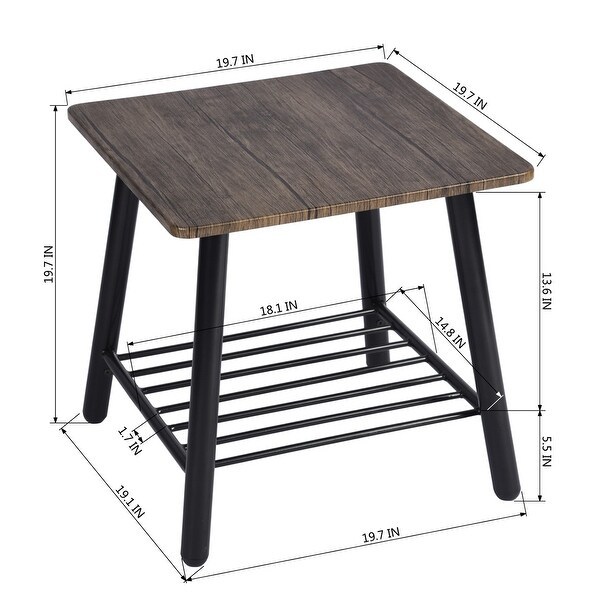 Carbon Loft Proctor Modern Rustic Square Coffee Table