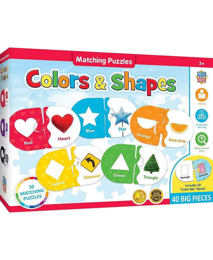 MasterPieces Puzzles Colors and Shapes Educational Matching Kids and Family Puzzle Game