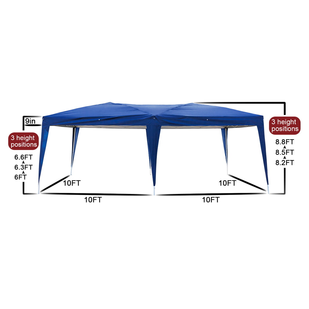 Zimtown 10'x20' Ez Pop Up Wedding Party Tent Folding Gazebo Beach Canopy Car Tent W/carry Bag