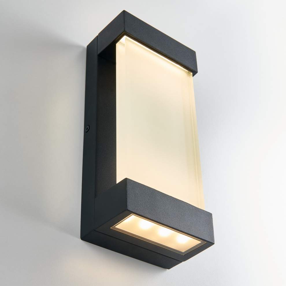 Glacier Integrated LED Wall Light   Transitional   Outdoor Wall Lights And Sconces   by Artika  Houzz