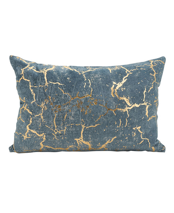 Saro Lifestyle Foil Fragment Decorative Pillow， 12 x 18