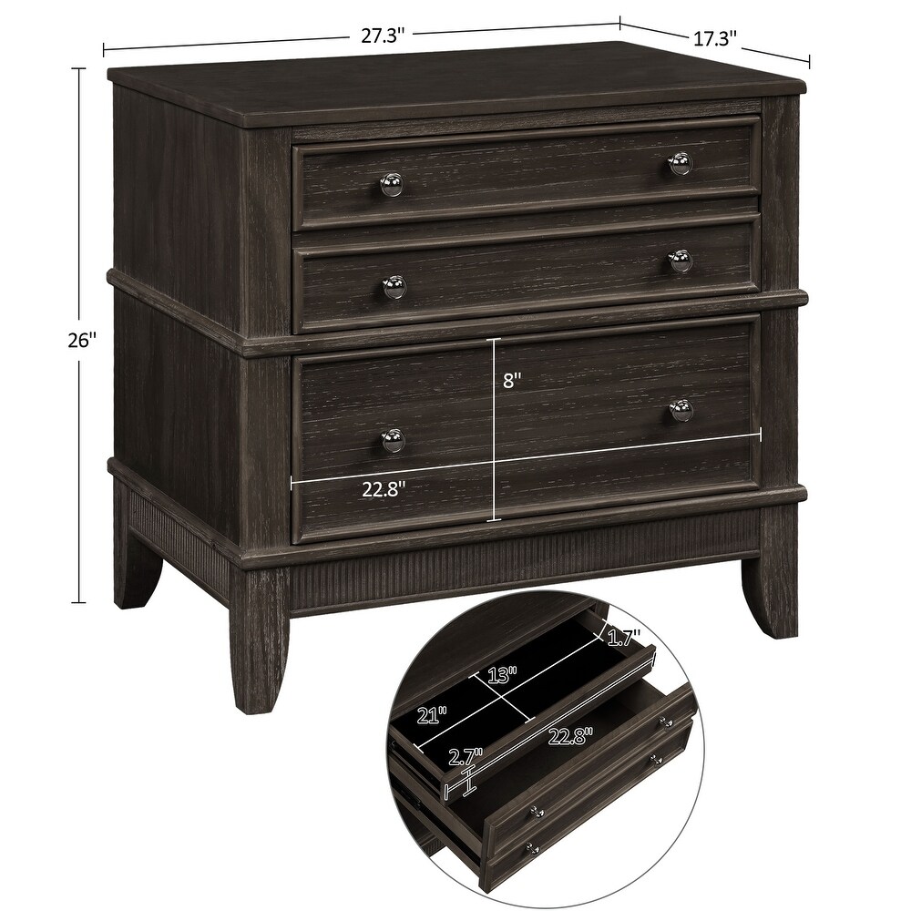 3 Drawer Nightstand