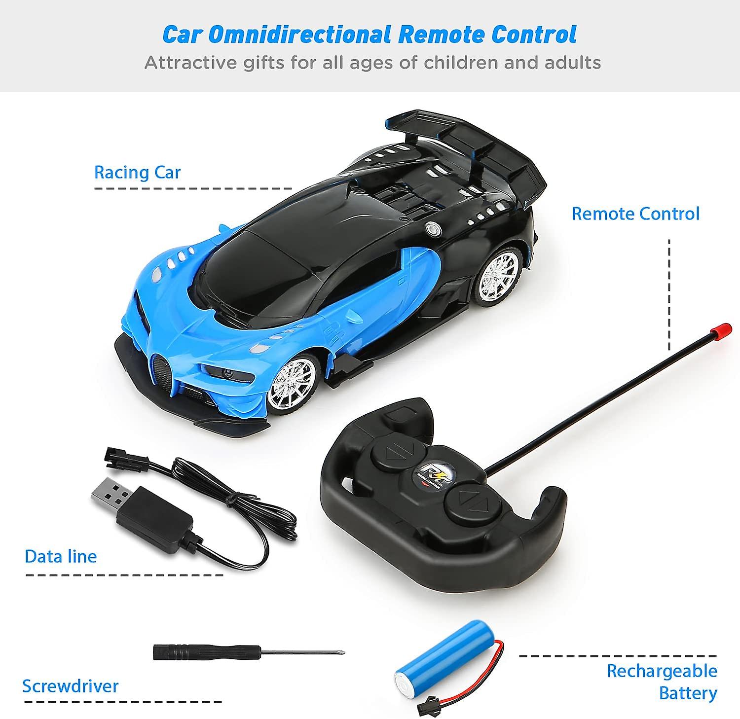 Remote Control Car For Kids - 1/16 Scale Electric Remote Toy Racing， With Led Lights Rechargeable High-speed Hobby Toy Vehicle， Rc Car Gifts For Age 3