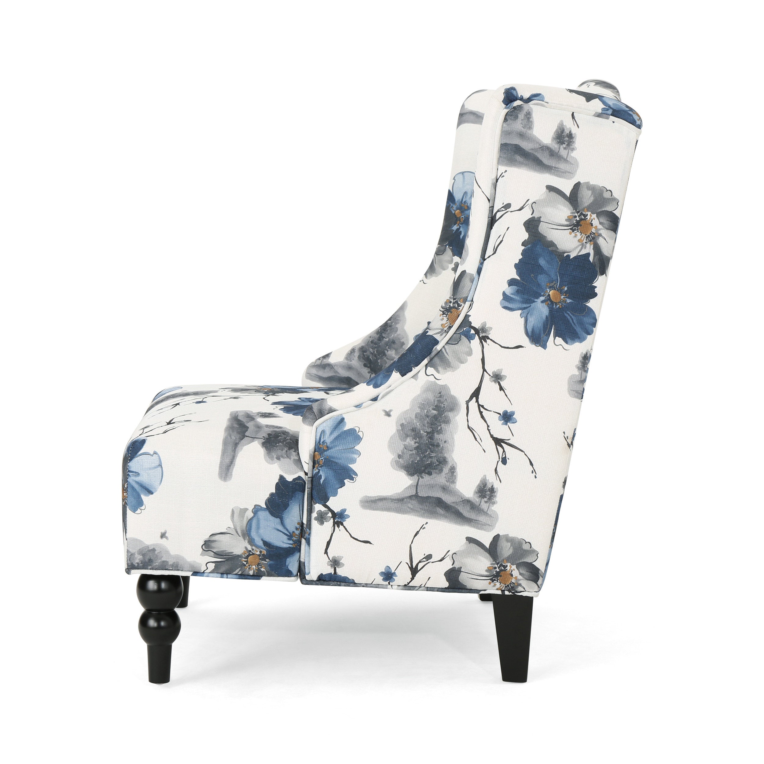 Alonso Wingback Fabric Club Chair