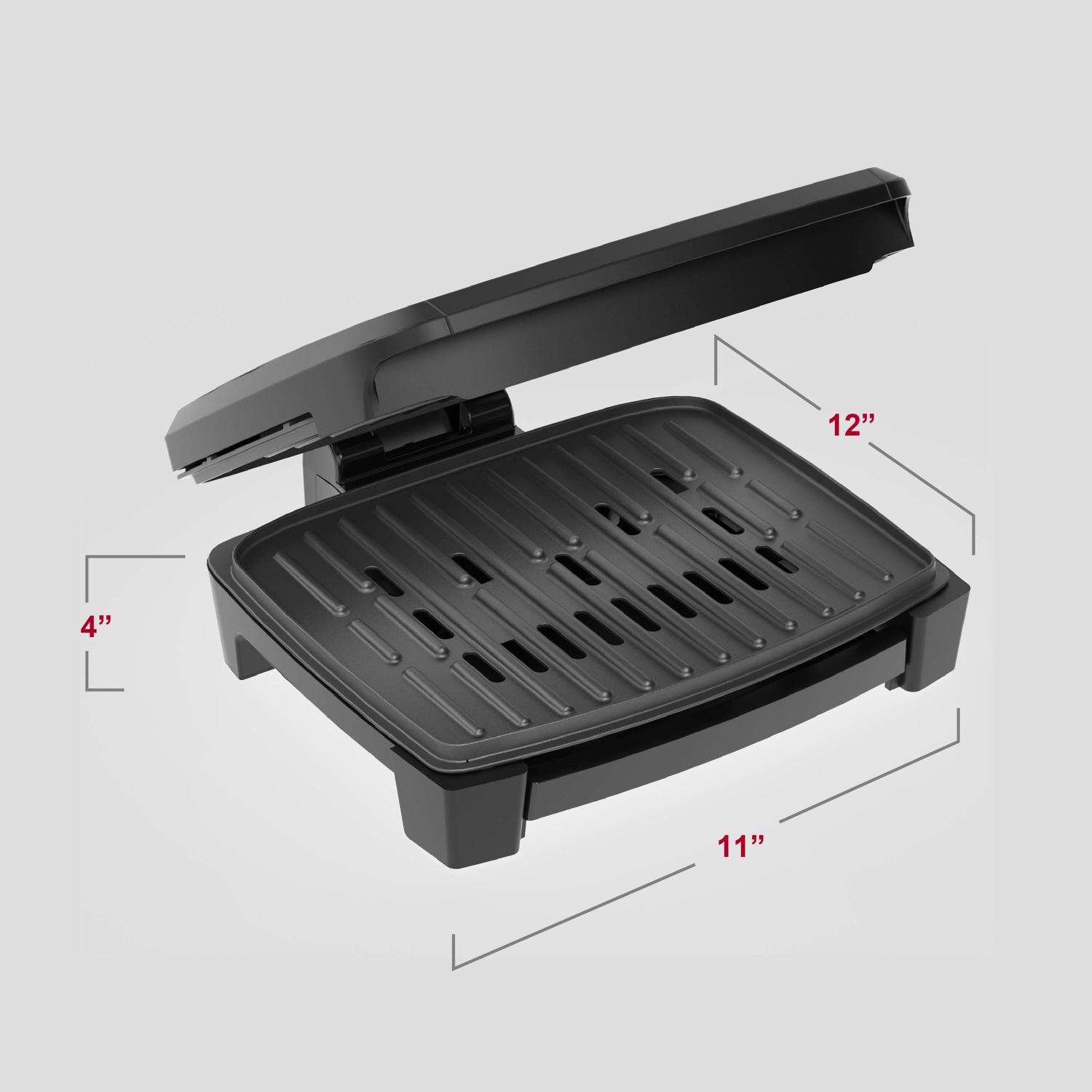 Black+Decker Submersible Black Plastic Nonstick Surface Indoor Grill 75 in.