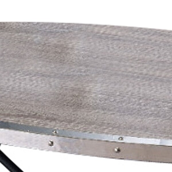 Vintage Coffee Table， Weathered Gray Oak