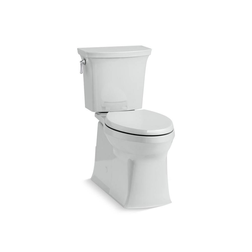 KOHLER Corbelle Comfort Height Revolution 360 12 in. Rough-In 2-Piece 1.28 GPF Single Flush Elongated Toilet in Ice Grey K-3814-95