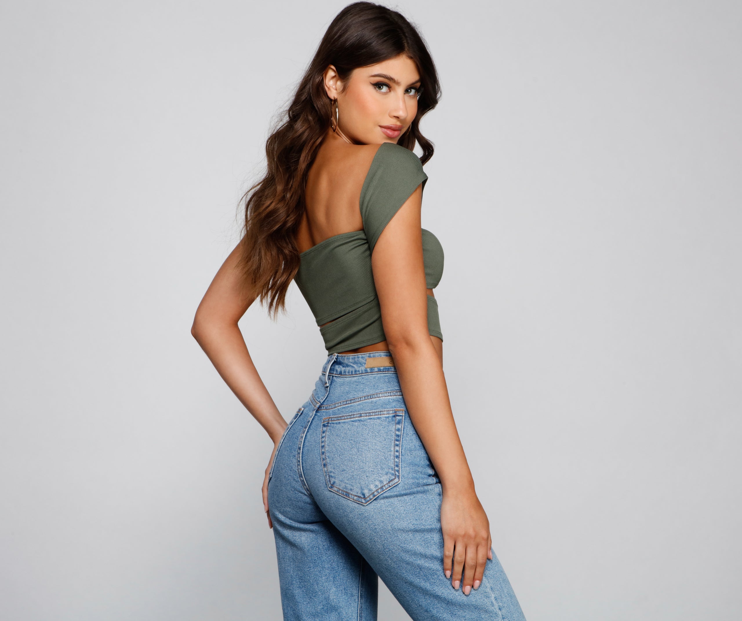 Totally Fab One Shoulder Crop Top