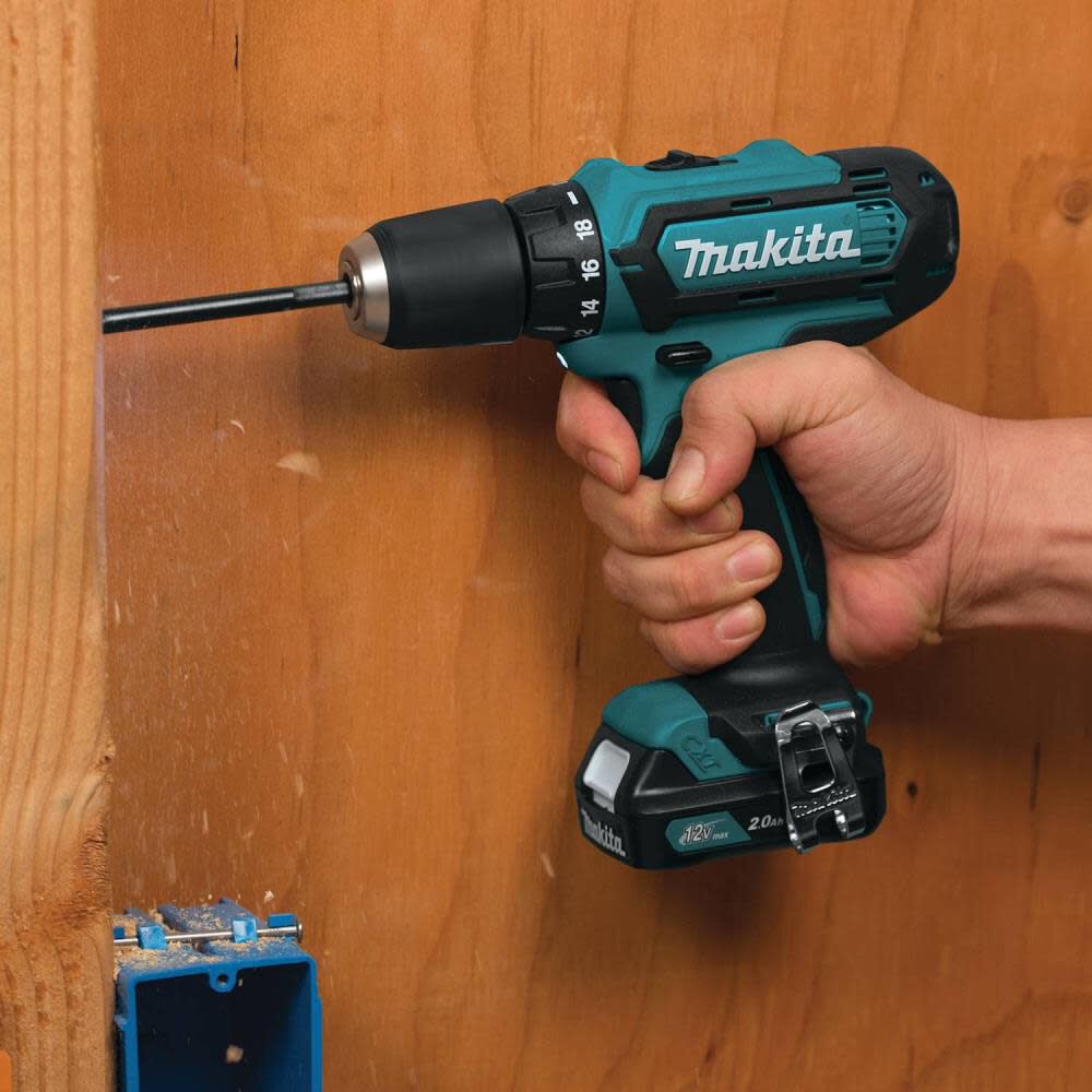 Makita 12 Volt Max CXT Lithium-Ion 3/8 In. Cordless Driver Drill Kit FD05R1 from Makita