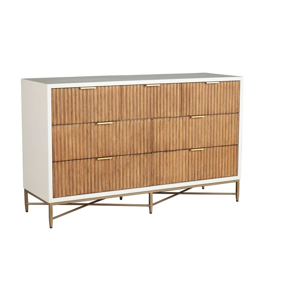 Origins by Alpine Larsen 7 Drawer Dresser in White