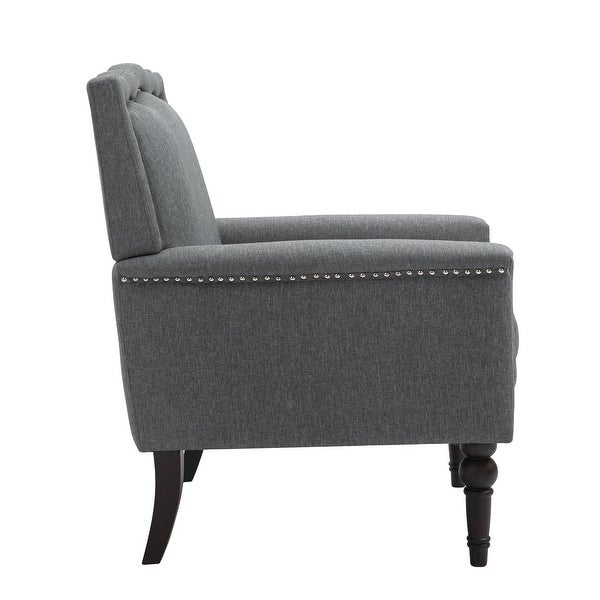 Contemporary Accent Armchair with Nailheads Living Room Furniture