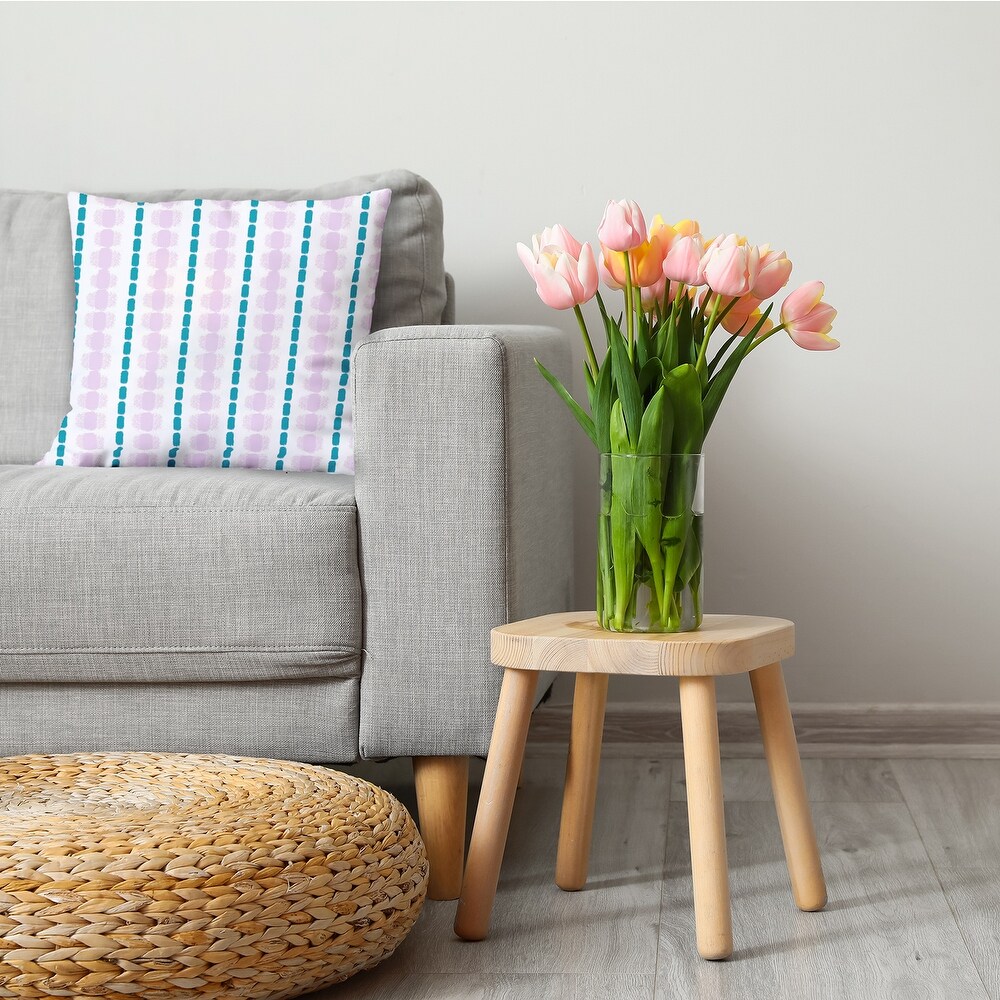 Watercolor Stripe Decorative Throw Pillow