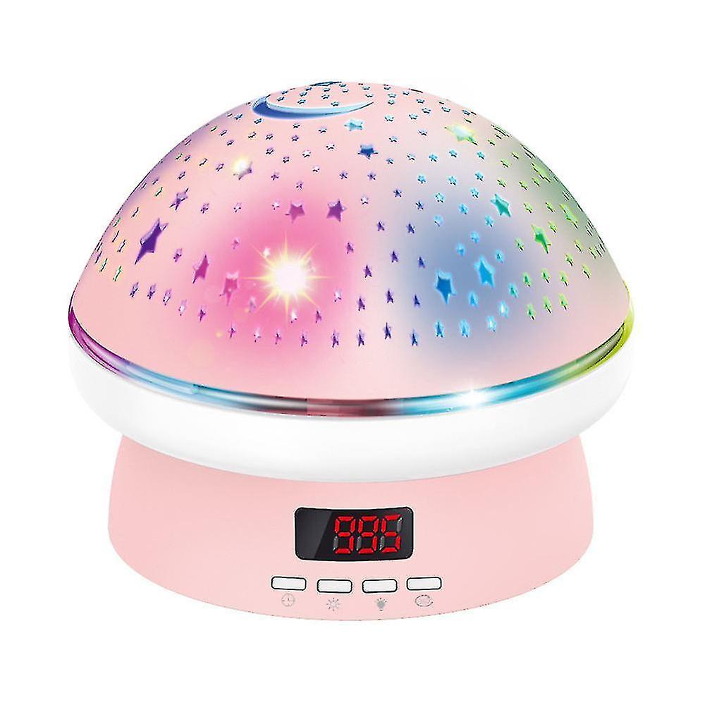 Mushroom Starry Sky 360 Degree Rotation Projection Light Atmosphere Led Night Light Timer Hd Display Projector Light Kids Bedroom Decoration