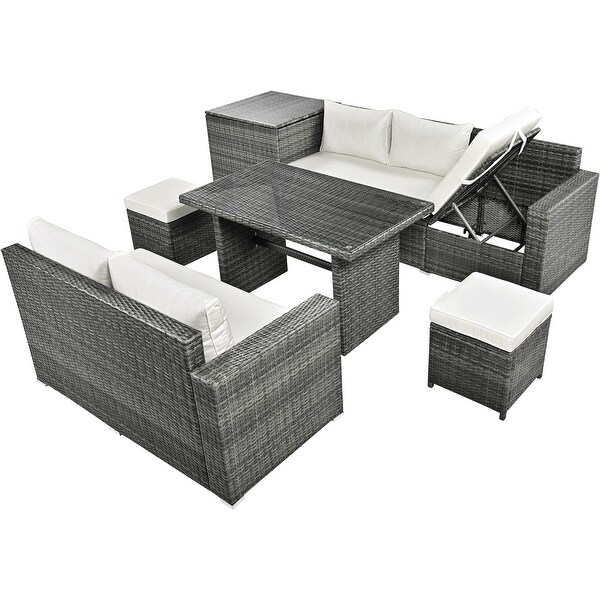 Outdoor 6Piece Rattan Sofa Set