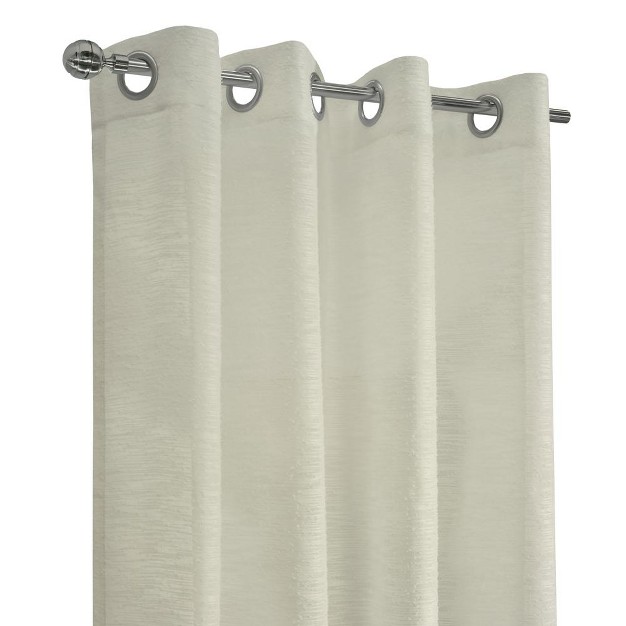 Habitat Boucle Sheer Premium Stylish And Functional Grommet Curtain Panel Off White