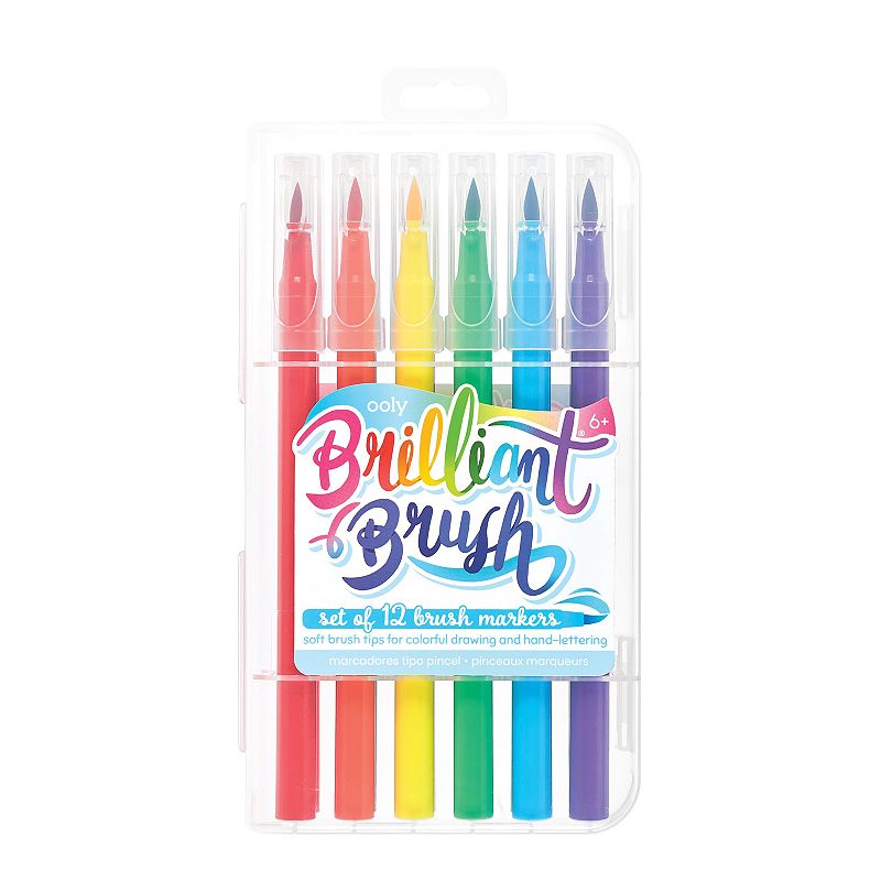 Ooly Brilliant Brush Markers - Set of 12