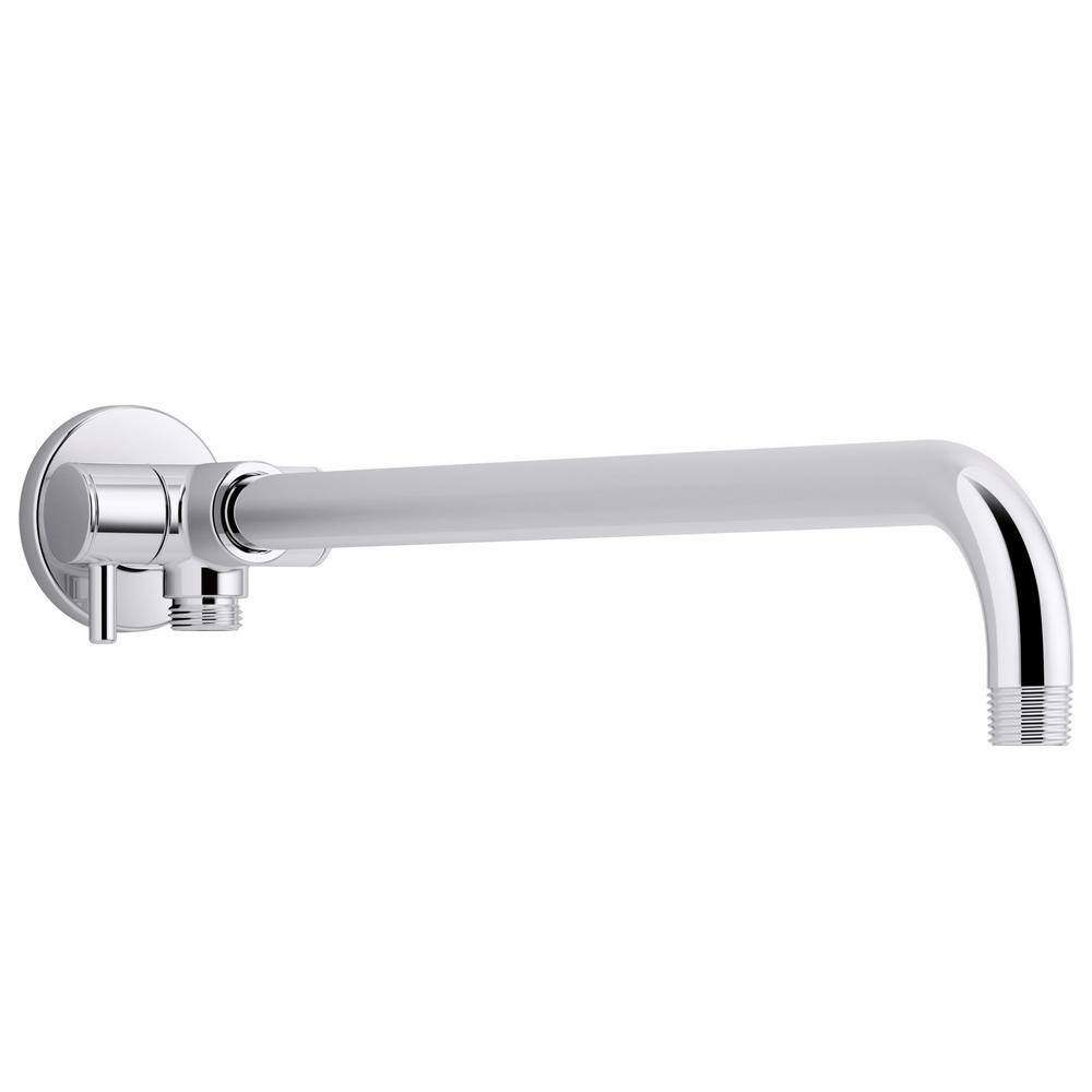 KOHLER Wall-Mount Rainhead Shower Arm with 3-Way Diverter in Polished Chrome K-76332-CP