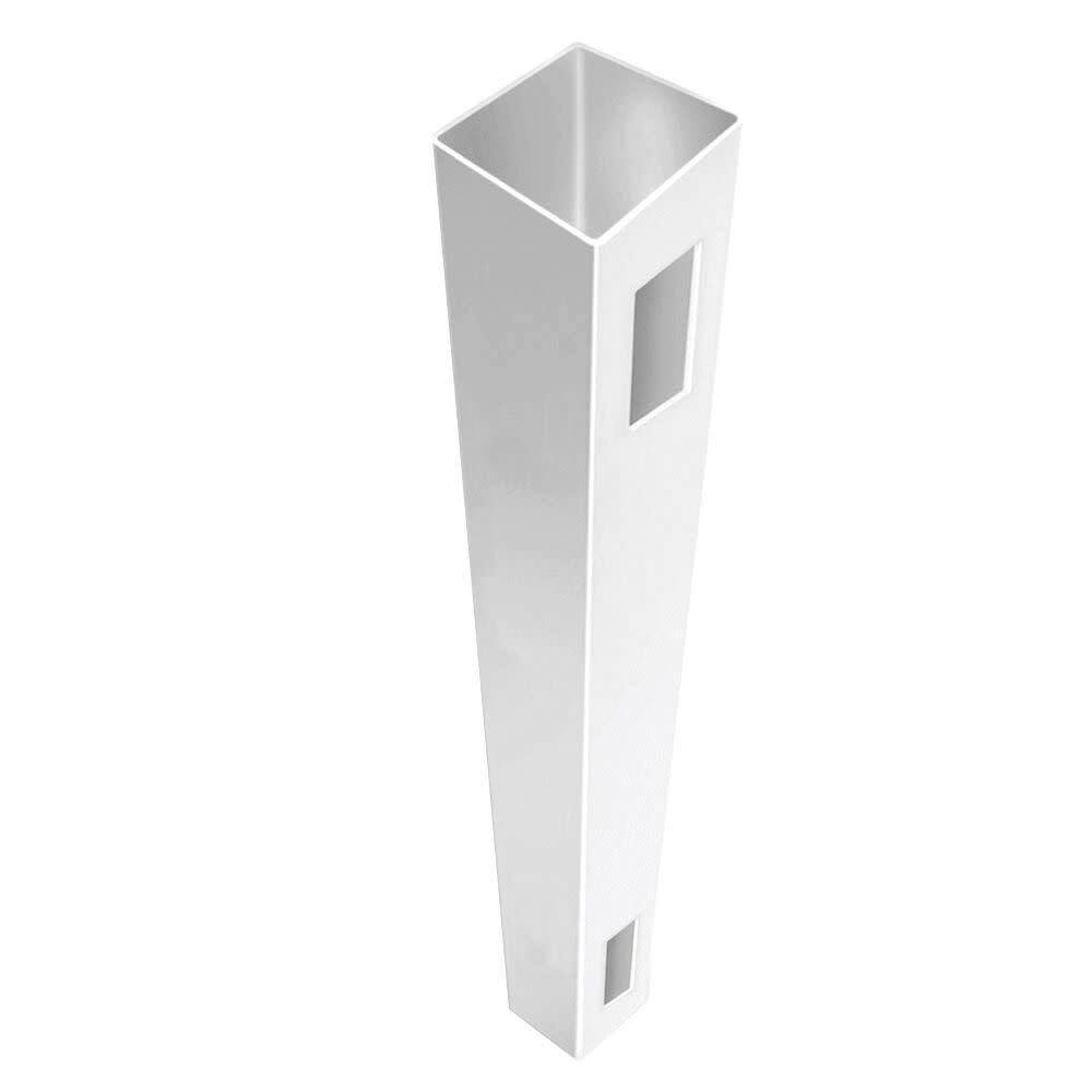 Veranda Linden 5 in. x 5 in. x 9 ft. White Vinyl Routed EndGate Fence Post 73014882