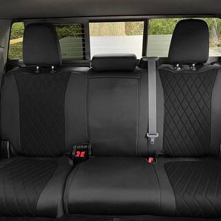 FH Group Neoprene Custom Fit Seat Covers for 2019-2022 GMC Sierra 1500 2500HD 3500HD SLT AT4 DENALI DMCM5007BLACK-REAR