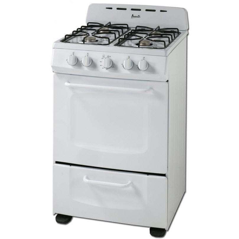 Avanti 24in Freestanding Gas Range GRO24P0W