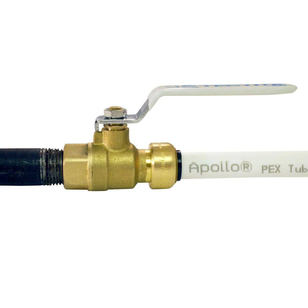 Tectite 12 in. Brass Push-to-Connect x Female Pipe Thread Ball Valve FSBBV12F