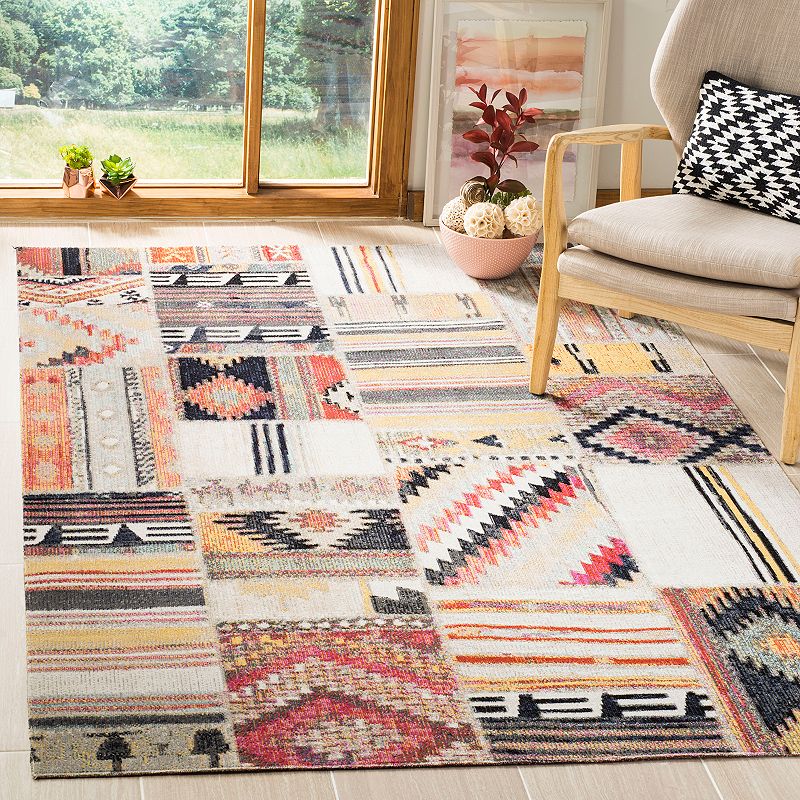 Safavieh Taupe/Multi Montage Leyla Rug