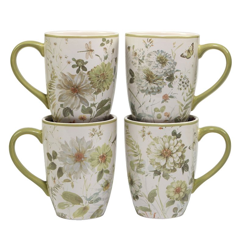 Certified International Green Fields 4-pc. Mug Set