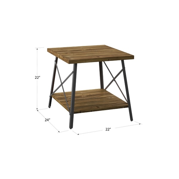 Carbon Loft Oliver Modern Rustic Wood End Table