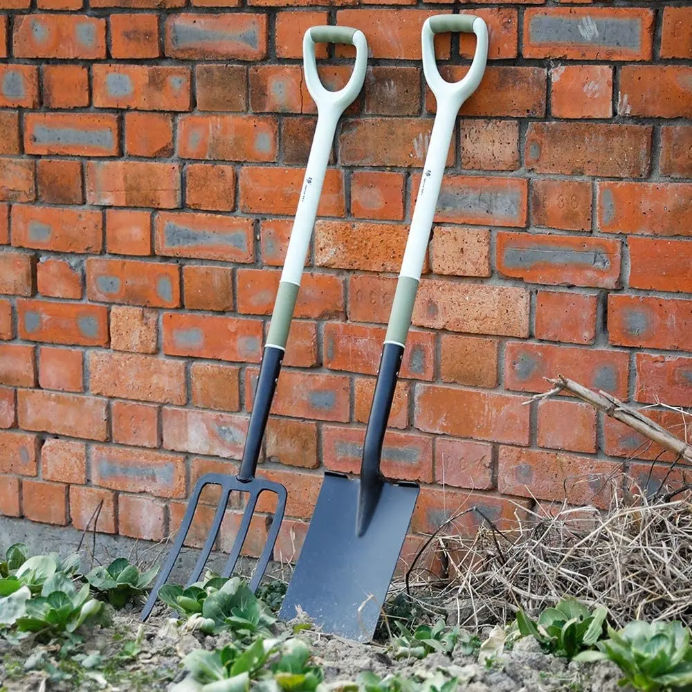 D Shape Long Handle Carbon Steel Large Shovel Spade Gardening Hand Digging Tools