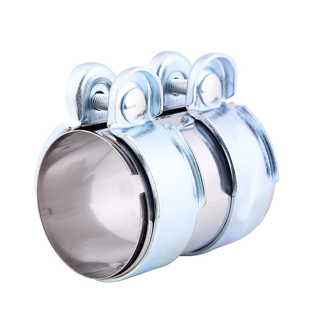 2inch Stainless Steel Turbo Exhaust Band Clamp Muffler Catback Pipe Connector W/ Bolts