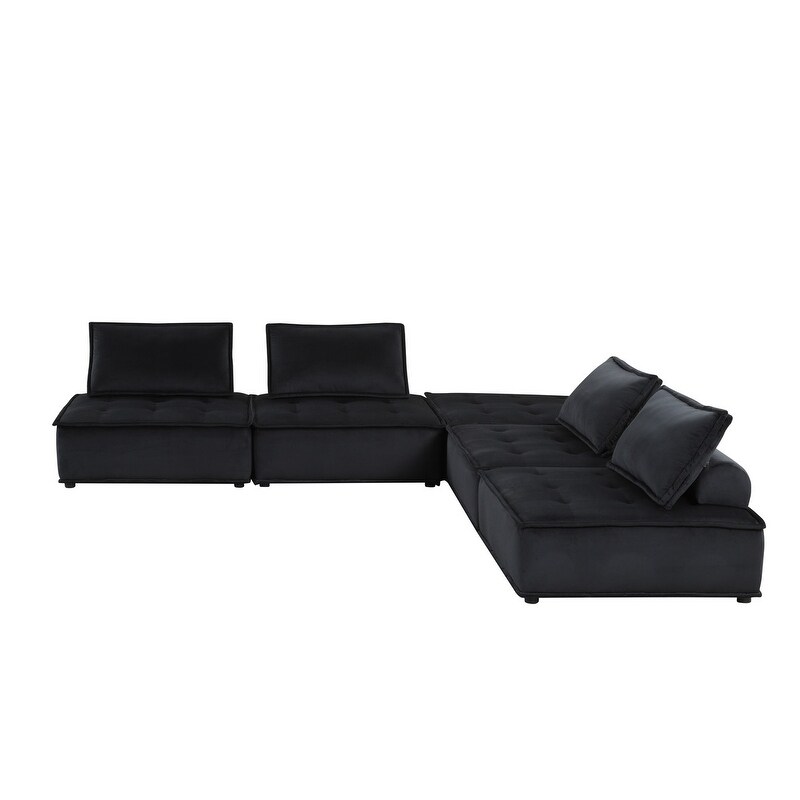 Anna Velvet 5 Pc Sofa and Loveseat