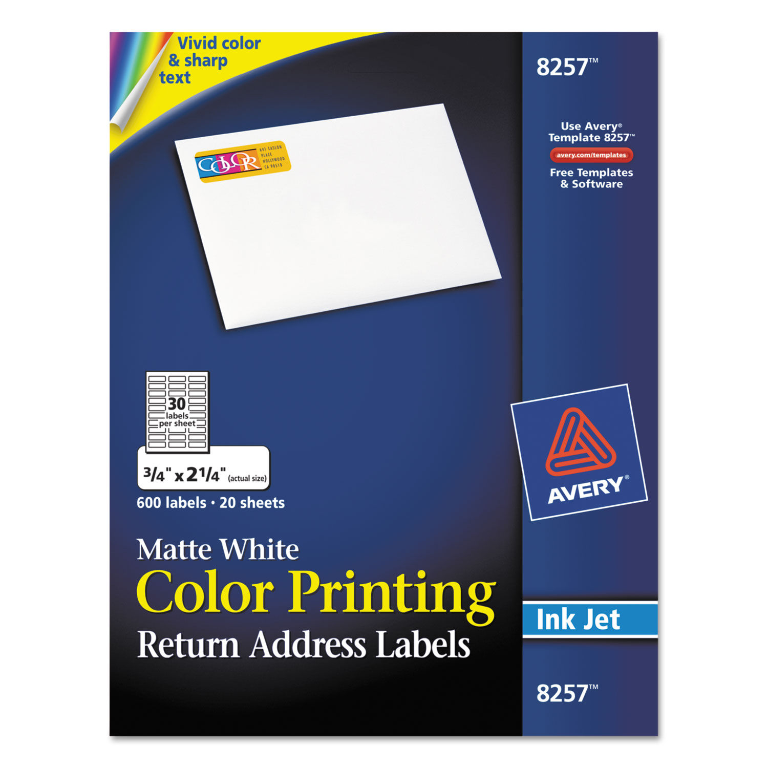 Vibrant Color Printing Mailing Labels by Averyandreg; AVE8257