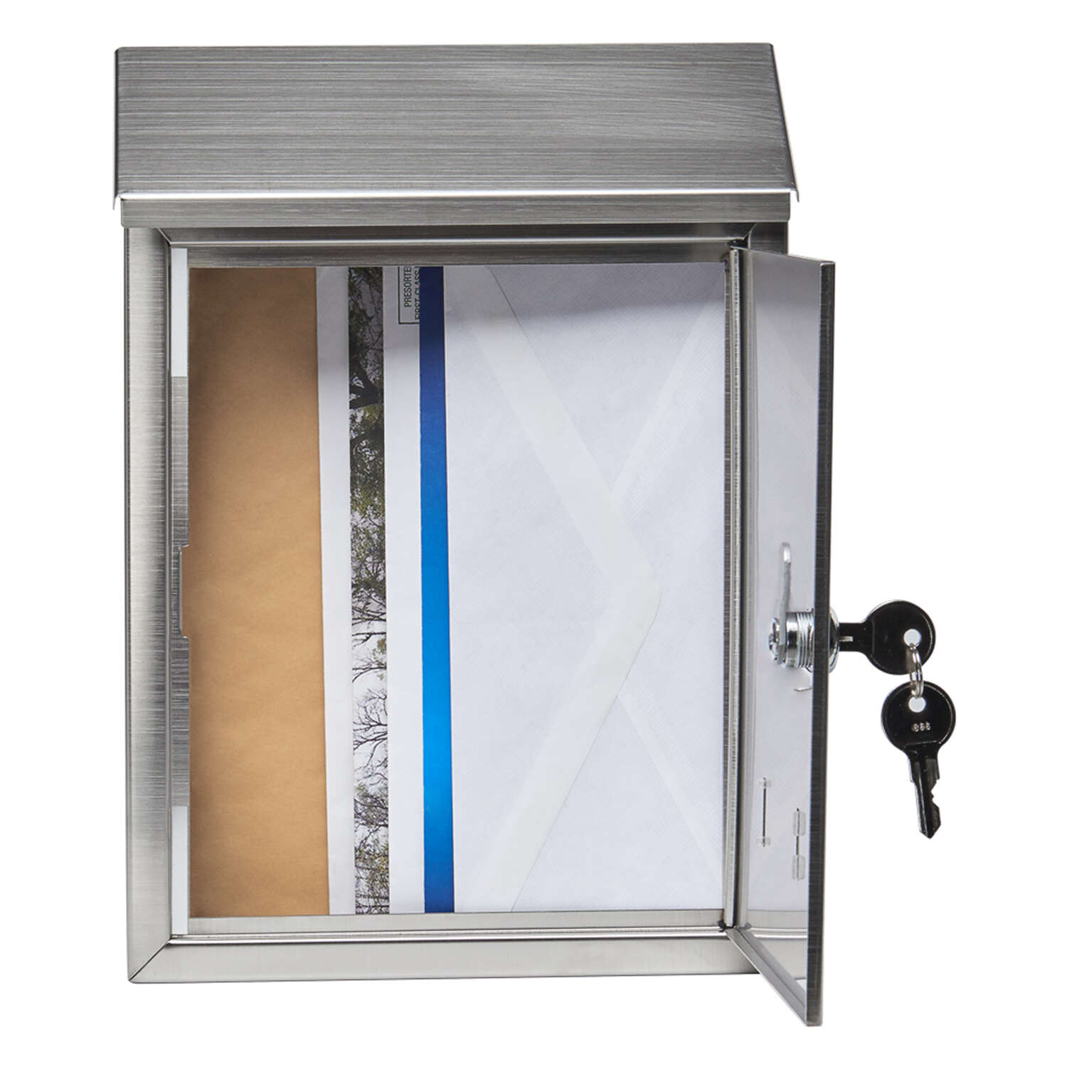 Gibraltar Mailboxes Ashley Contemporary Stainless Steel Wall Mount Silver Mailbox