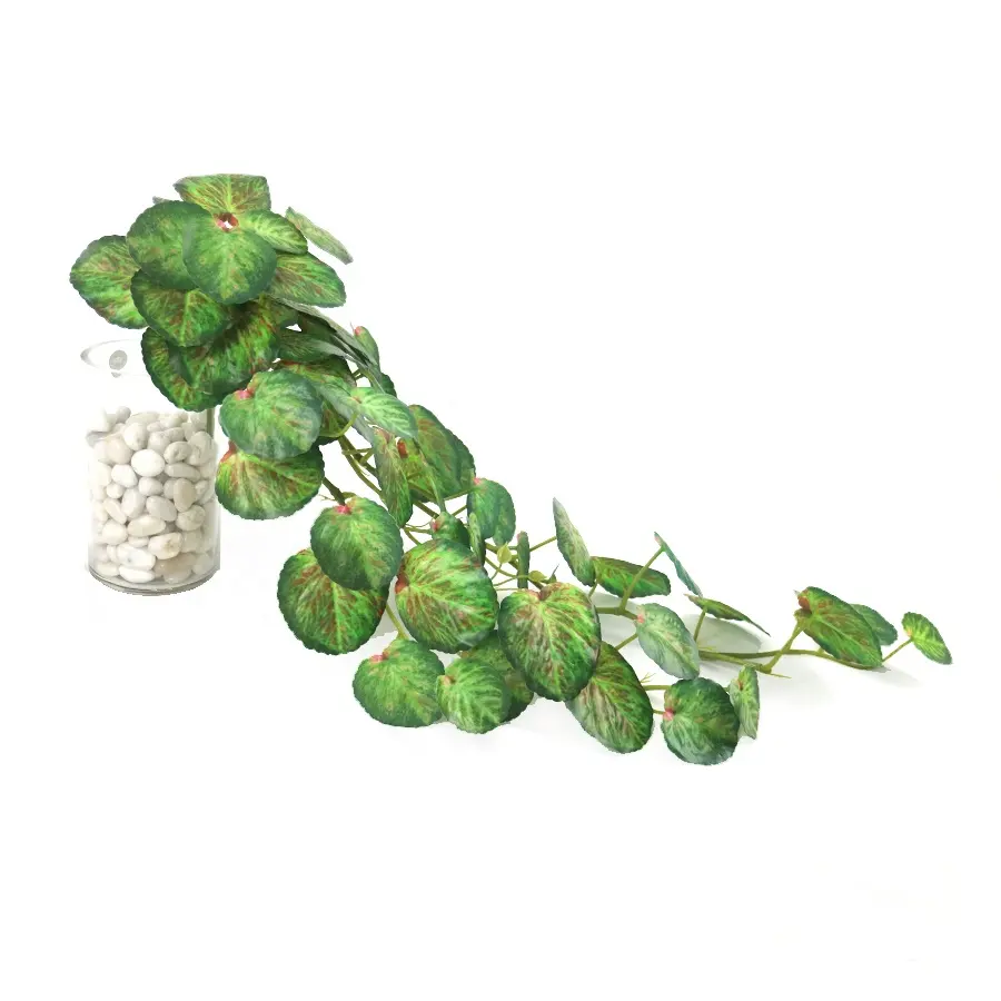 Real touch 85cm long 58lvs begonia spray hanging plant