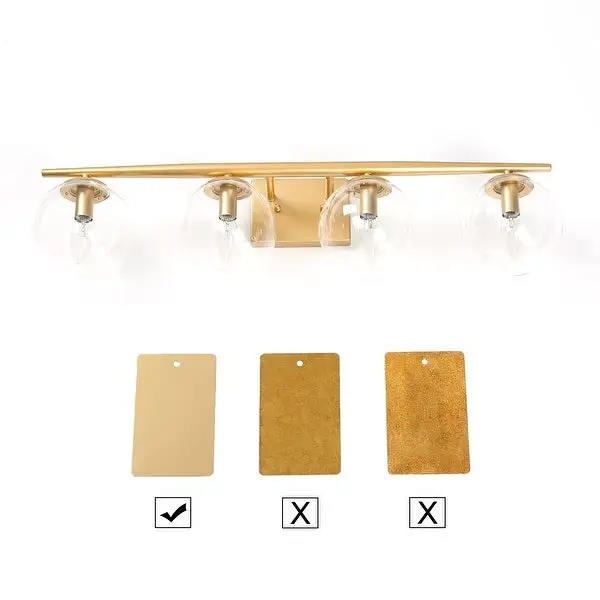 Modern Gold 4/ 3-light Bathroom Vanity Lights Glass Globe Wall Sconces