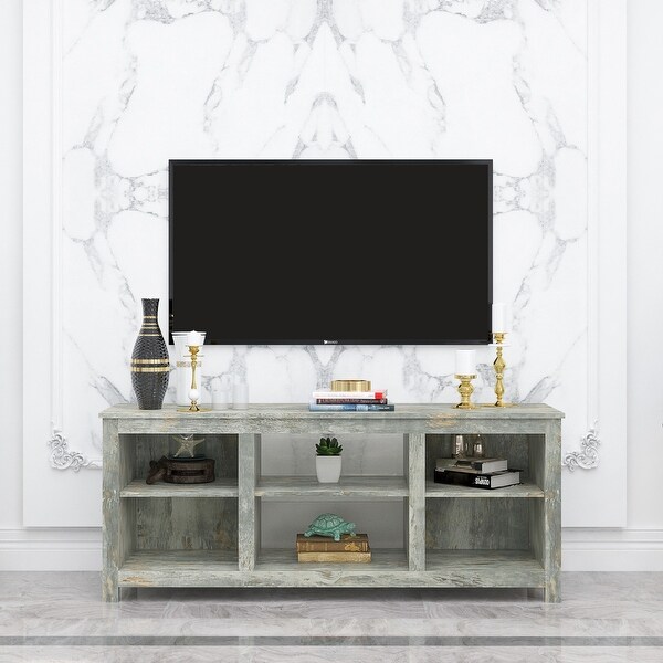 TV stand furniture with 4 storage compartments and 1 shelf cabinet